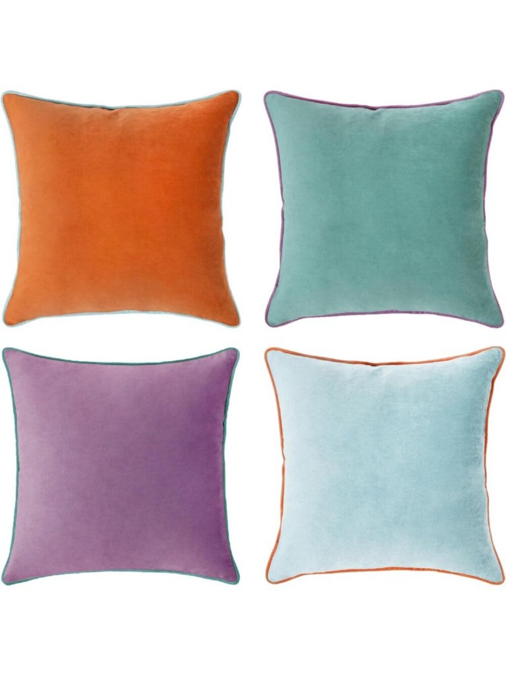 Soft Velvet Decorative Throw Pillow Covers Set of 4, Modern Double-Sided